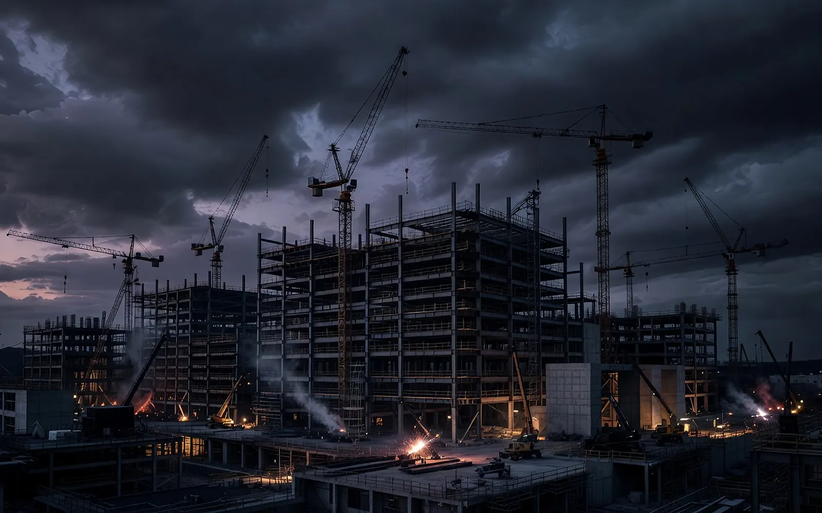 Obra de infraestructura pública en construcción